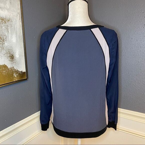 Rebecca Taylor Color block 100% Silk Blouse - Picture 6 of 9